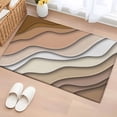 Area Rug 2x3ft Brown Stripe Abstract Geometric Area Rugs Washable Low ...