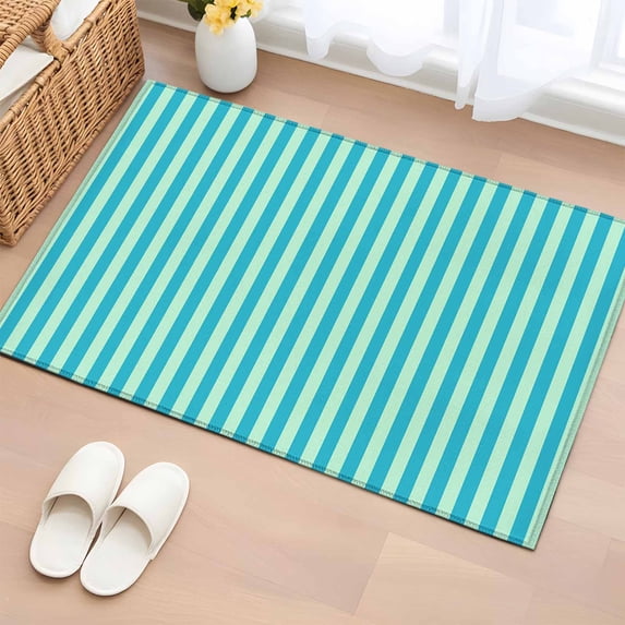 Area Rug 2x3ft, Classic Green Striped Washable Rugs for Living Room ...