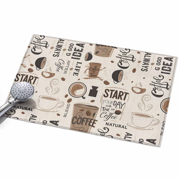 Area Rug 2x3ft Coffee Beans Lover Washable Area Rugs for Living Room Coffee Cup Non Slip Floor Carpet Mat for Kitchen Entryway Bathroom Office Home Decor