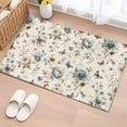 Area Rug 2x3ft, Garden Blue Flowers Washable Rugs for Living Room ...