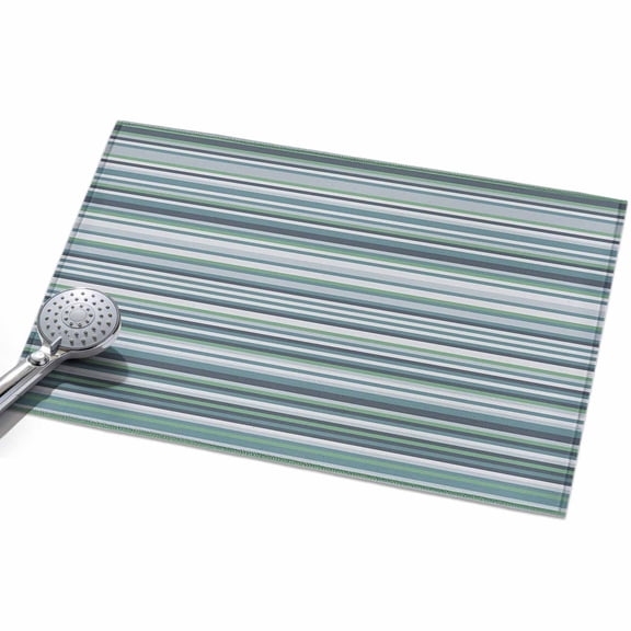 Area Rug 2x3ft Geometric Pattern Washable Area Rugs for Living Room Blue Green Stripe Non Slip Floor Carpet Mat for Kitchen Entryway Bathroom Office Home Decor
