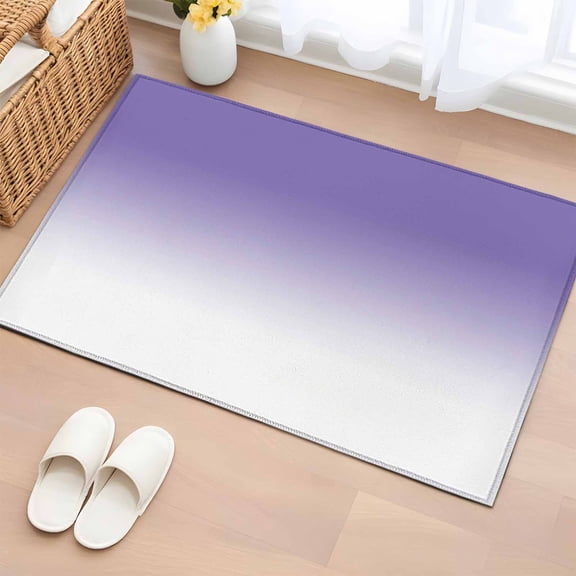 Area Rug 2x3ft, Gradient Ombre Washable Rugs for Living Room Bedroom, Lavender Purple Soft Non-slip Area Rugs Rectangle Floor Carpet for Dining Room