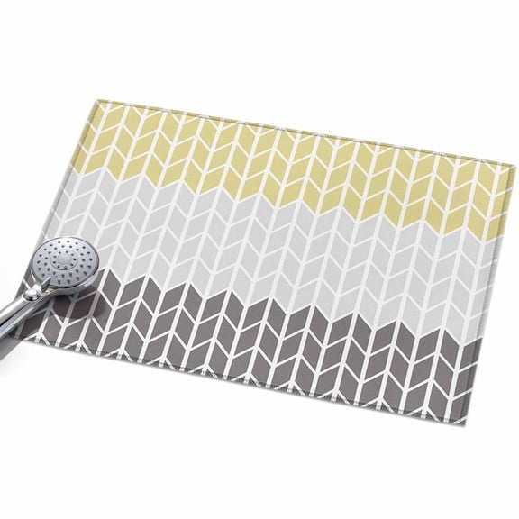 Area Rug 2x3ft Herringbone Pattern Washable Area Rugs for Living Room Vintage Yellow Ombre Grey Non Slip Floor Carpet Mat for Kitchen Entryway Bathroom Office Home Decor