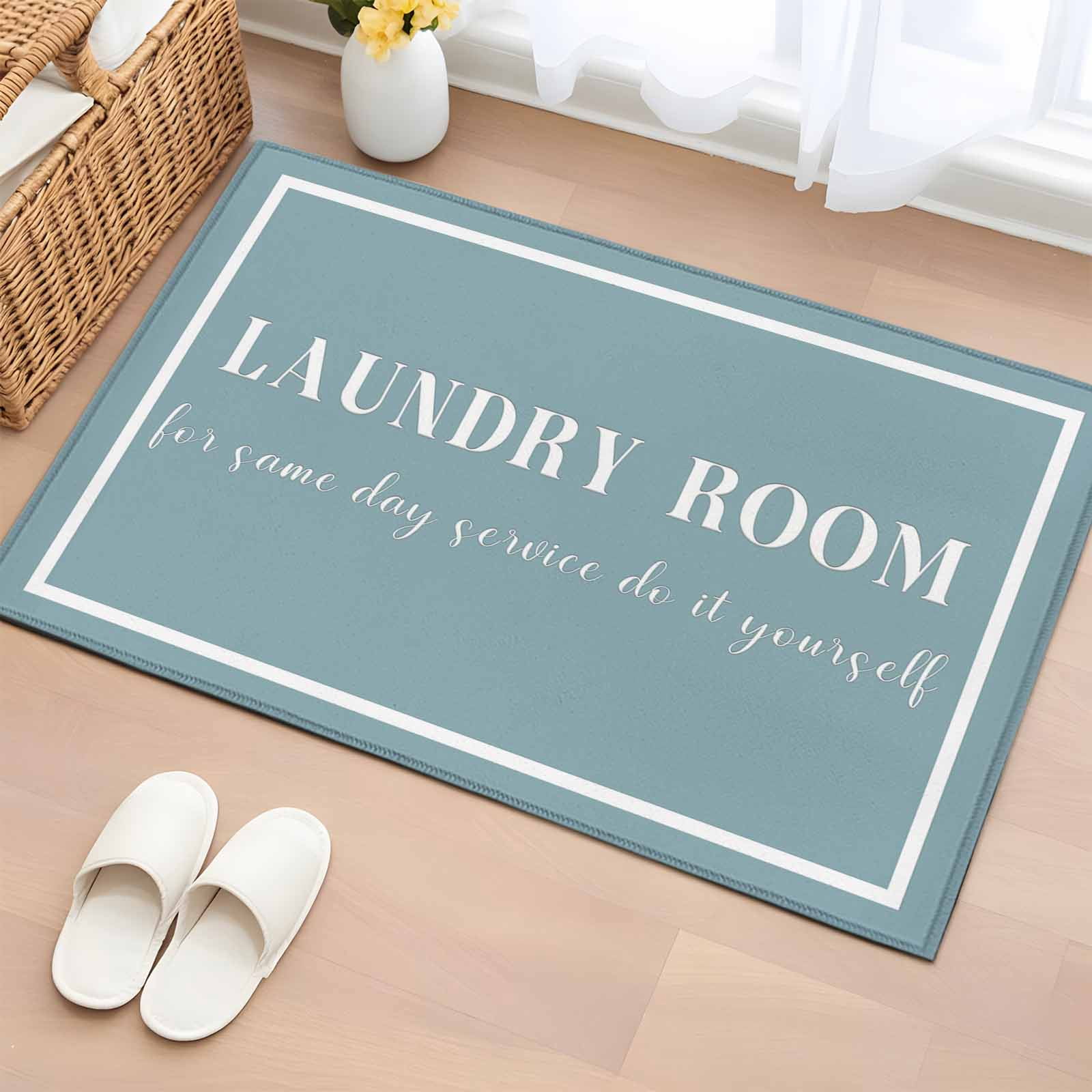 Area Rug 2x3ft, Laundry Room Words Washable Rugs for Living Room ...