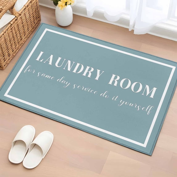 Area Rug 2x3ft, Laundry Room Words Washable Rugs for Living Room ...