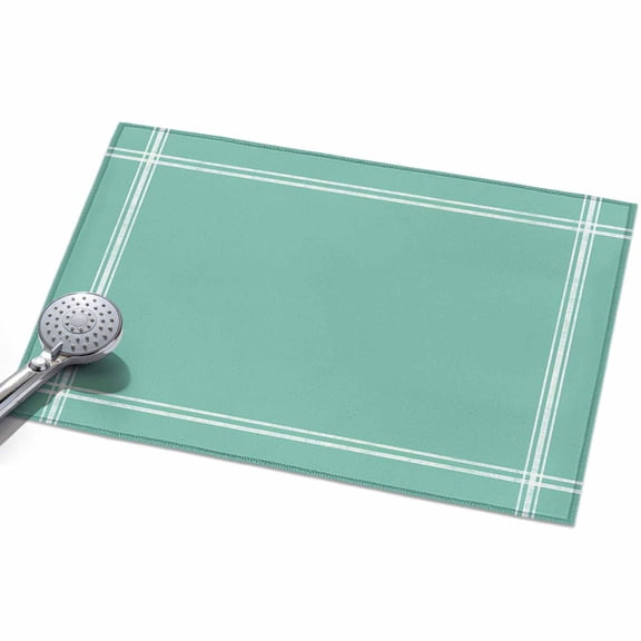 Area Rug 2x3ft Mint Green Turquoise Washable Area Rugs for Living Room Solid Teal Color Non Slip Floor Carpet Mat for Kitchen Entryway Bathroom Office Home Decor