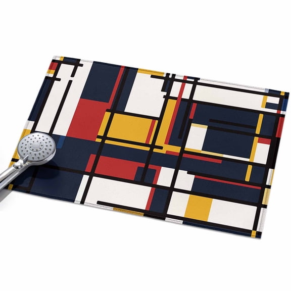 Area Rug 2x3ft Modern Geometric Washable Area Rugs for Living Room Mondrian Abstract Art Non Slip Floor Carpet Mat for Kitchen Entryway Bathroom Office Home Decor