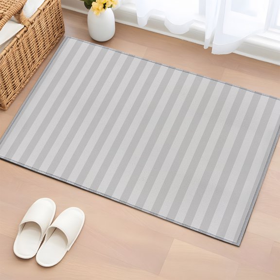 Area Rug 2x3ft, Modern Gray Vertical Stripes Washable Rugs for Living Room Bedroom, Minimalist Geometric Line Soft Non-slip Area Rugs Rectangle Floor Carpet for Dining Room