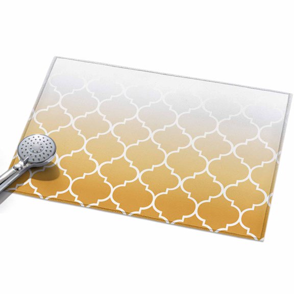 Area Rug 2x3ft Orange Ombre Gradual Color Washable Area Rugs for Living Room Morocco Pattern Non Slip Floor Carpet Mat for Kitchen Entryway Bathroom Office Home Decor