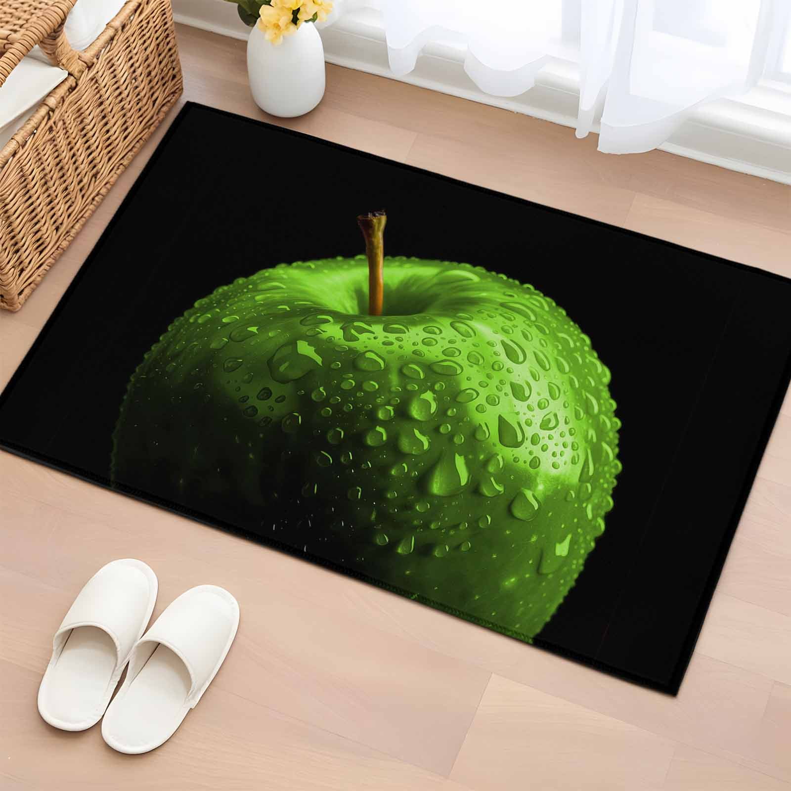 Area Rug 2x3ft, Sage Green Apples Washable Rugs for Living Room Bedroom ...