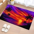 Area Rug 2x3ft Summer Palm Tree Silhouettes Area Rugs Washable Low Pile ...