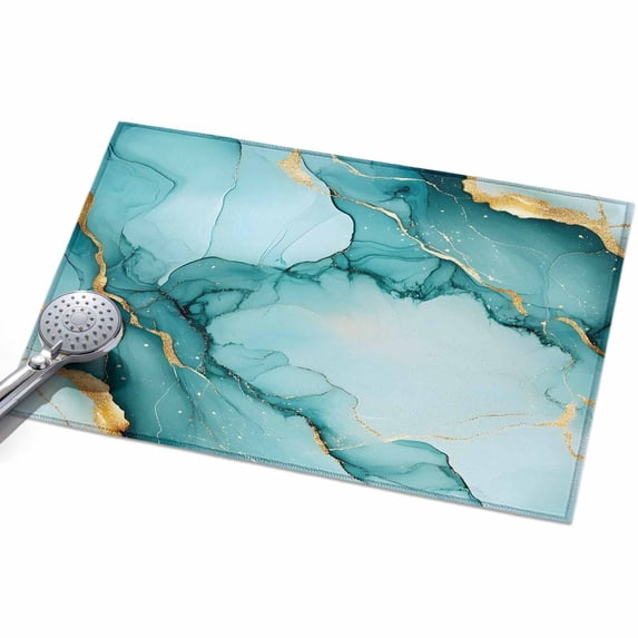 Area Rug 2x3ft Teal Green Marble Washable Area Rugs for Living Room ...
