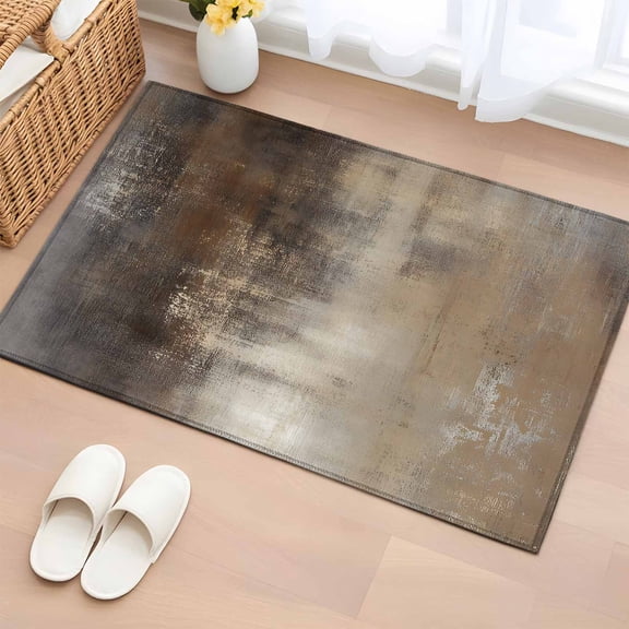 Area Rug 2x3ft Vintage Shbby Chic Rock Area Rugs Washable Low Pile Floor Carpet for Bedroom, Abstract Wood Art Non Slip Soft Rugs for Living Room Entryway Dining Room