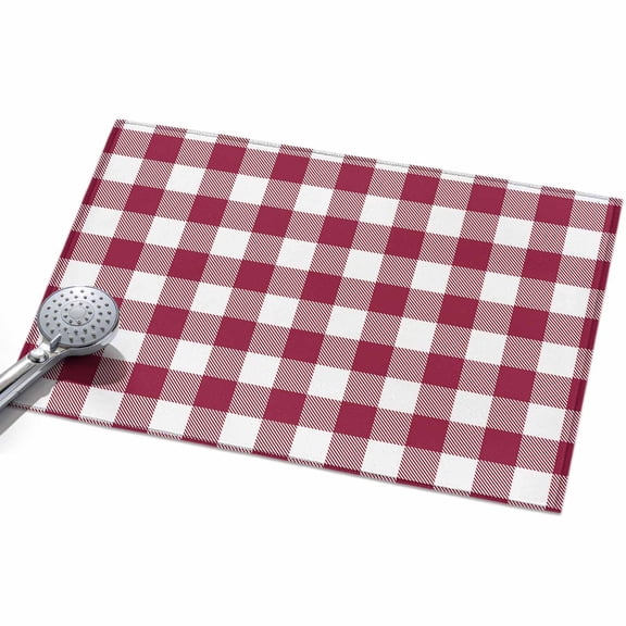 Area Rug 2x3ft Wine Red Buffalo Check Plaid Washable Area Rugs for Living Room Farmhouse Style Non Slip Floor Carpet Mat for Kitchen Entryway Bathroom Office Home Decor
