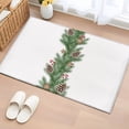 Area Rug 2x3ft, Winter Pine Cone Fir Sprig Washable Rugs for Living ...