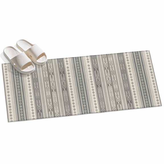 Area Rug 2x6ft Abstract Striped Area Rugs for Kitchen Runner Rug Light Brown Diamond Pattern Non Slip Floor Carpet Mat for Kitchen Entryway Bathroom Office Home Decor