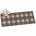 Area Rug 2x6ft Brown Check Plaid Area Rugs for Kitchen Runner Rug ...