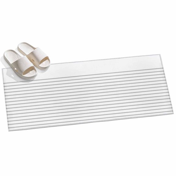 Area Rug 2x6ft Grey Stripe Pattern Area Rugs for Kitchen Runner Rug Simple Style Non Slip Floor Carpet Mat for Kitchen Entryway Bathroom Office Home Decor
