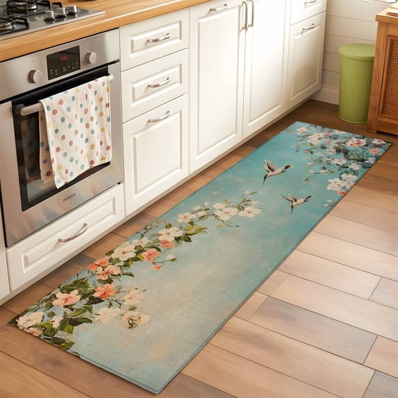 Area Rug 2x6ft Oil Painting Washable Area Rugs for Living Room Spring ...