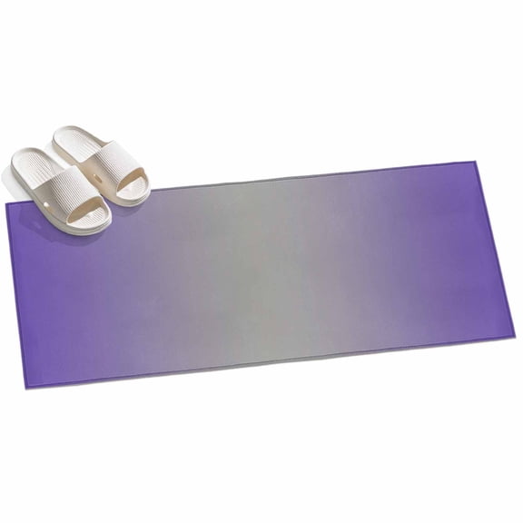 Area Rug 2x6ft Ombre Purple Gray Area Rugs for Kitchen Runner Rug Gradient Color Non Slip Floor Carpet Mat for Kitchen Entryway Bathroom Office Home Decor