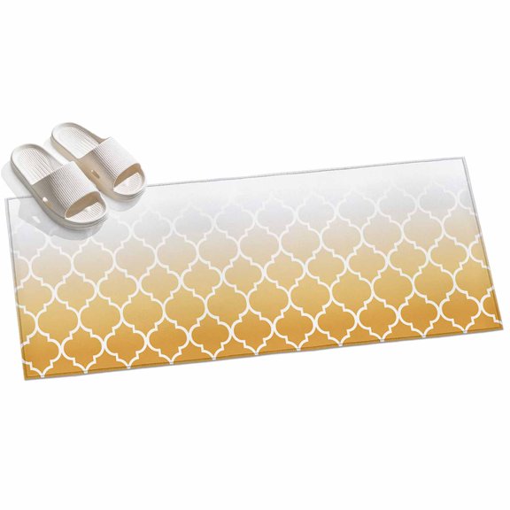 Area Rug 2x6ft Orange Ombre Gradual Color Area Rugs for Kitchen Runner Rug Morocco Pattern Non Slip Floor Carpet Mat for Kitchen Entryway Bathroom Office Home Decor