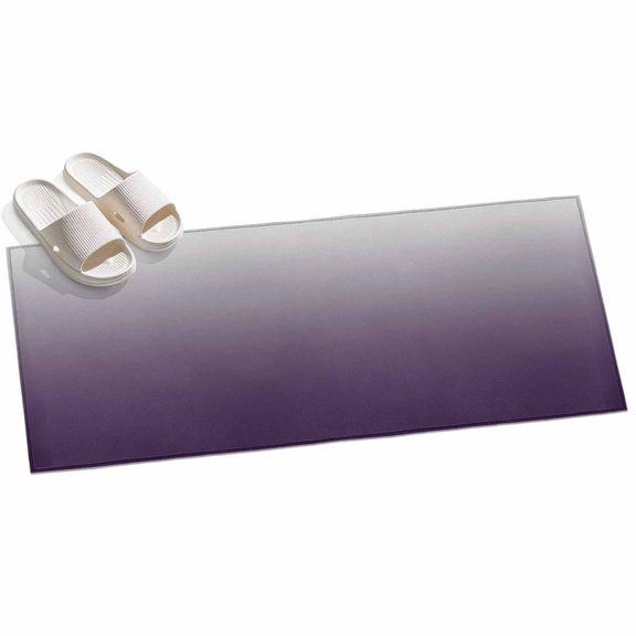 Area Rug 2x6ft Purple and Grey Ombre Area Rugs for Kitchen Runner Rug Gradient Gradual Color Non Slip Floor Carpet Mat for Kitchen Entryway Bathroom Office Home Decor