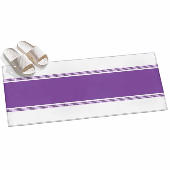 Area Rug 2x6ft Purple Stripe Area Rugs for Kitchen Runner Rug Modern Art Vertical Stripe Non Slip Floor Carpet Mat for Kitchen Entryway Bathroom Office Home Decor