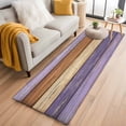 Area Rug 2x6ft Purple Wood Grain Carpets Indoor Floor Area Mat Washable ...
