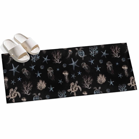 Area Rug 2x6ft Sea Turtle Jellyfish Area Rugs for Kitchen Runner Rug ...