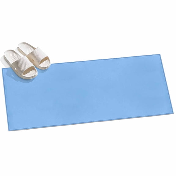 Area Rug 2x6ft Skyblue Pattern Area Rugs for Kitchen Runner Rug Pure Colour Non Slip Floor Carpet Mat for Kitchen Entryway Bathroom Office Home Decor