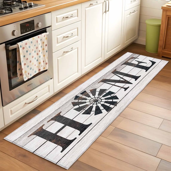 Area Rug 2x6ft Windmill Home Washable Area Rugs for Living Room Retro ...