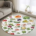Area Rug 36in, Country Vegetables Floor Carpet Living Room Rug, Rustic ...