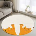 thumbnail image 1 of Area Rug 36in, Japanese Lovely Cats Floor Carpet Living Room Rug, Orange And Winds Kitty Non-Slip Welcome Mat Indoor Rugs for Bedroom Dining Room, 1 of 9