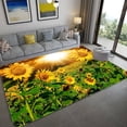 thumbnail image 1 of Area Rug 3D Sunflower Carpet Non-slip Floor Mat Bedroom Living Room Large Area Rugs Home Decor Flora, 1 of 7
