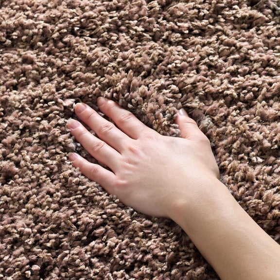 Area Rug 3x5 - California Shag Collection - Taupe, Non-Shedding & Easy to Clean, Ultra Plush Thick Pile, Ideal for Living Room, Bedroom, Dining Space (SG151-2424)