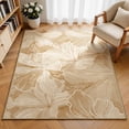 thumbnail image 1 of Toyoso 3'x5' Graphic Botanical Area Rug, Sun-Drenched Honey Amber Silicone Rug, Vibrant Bloom Modern Washable Non-Slip Accent Floor Mat for Threshold Room, Desk and Entryway Decorative Rug, 1 of 9