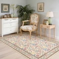 thumbnail image 1 of Toyoso 3x5 Vintage Cottagecore Floral Rug - Traditional French Country Silicone Carpet, 0.25" Low Profile Machine Washable Non-Slip Rug, Stain Resistant Rose Pattern Accent Rug for Bedroom, 1 of 9