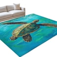 Area Rug 3x5ft Brown Turtle Washable Area Rugs for Living Room Ombre ...