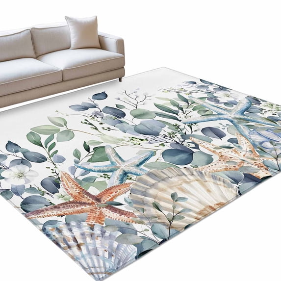 Area Rug 3x5ft Eucalyptus Leaves Washable Area Rugs for Living Room ...