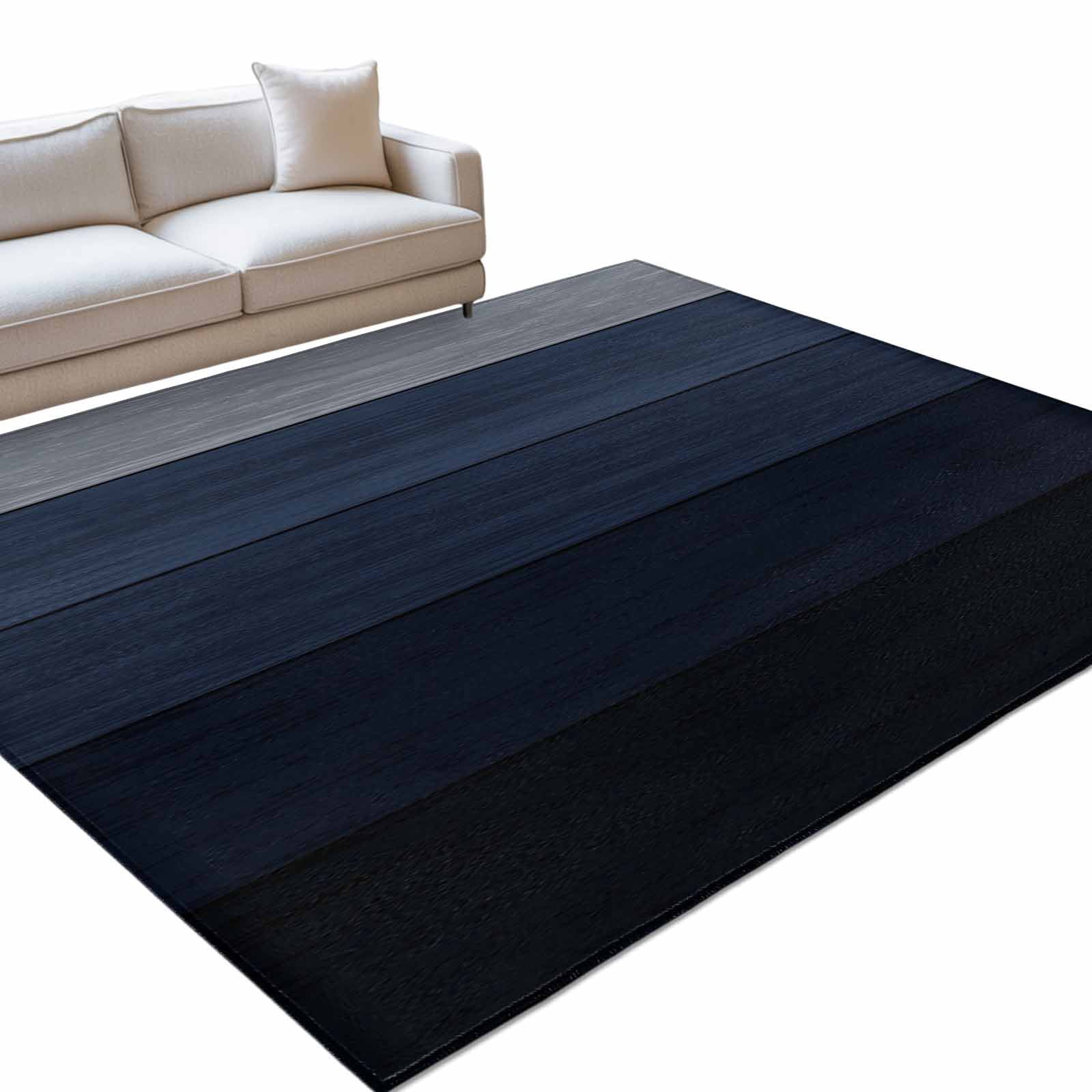 Area Rug 3x5ft, Farmhouse Dark Wood Plank Washable Rugs for Living Room ...