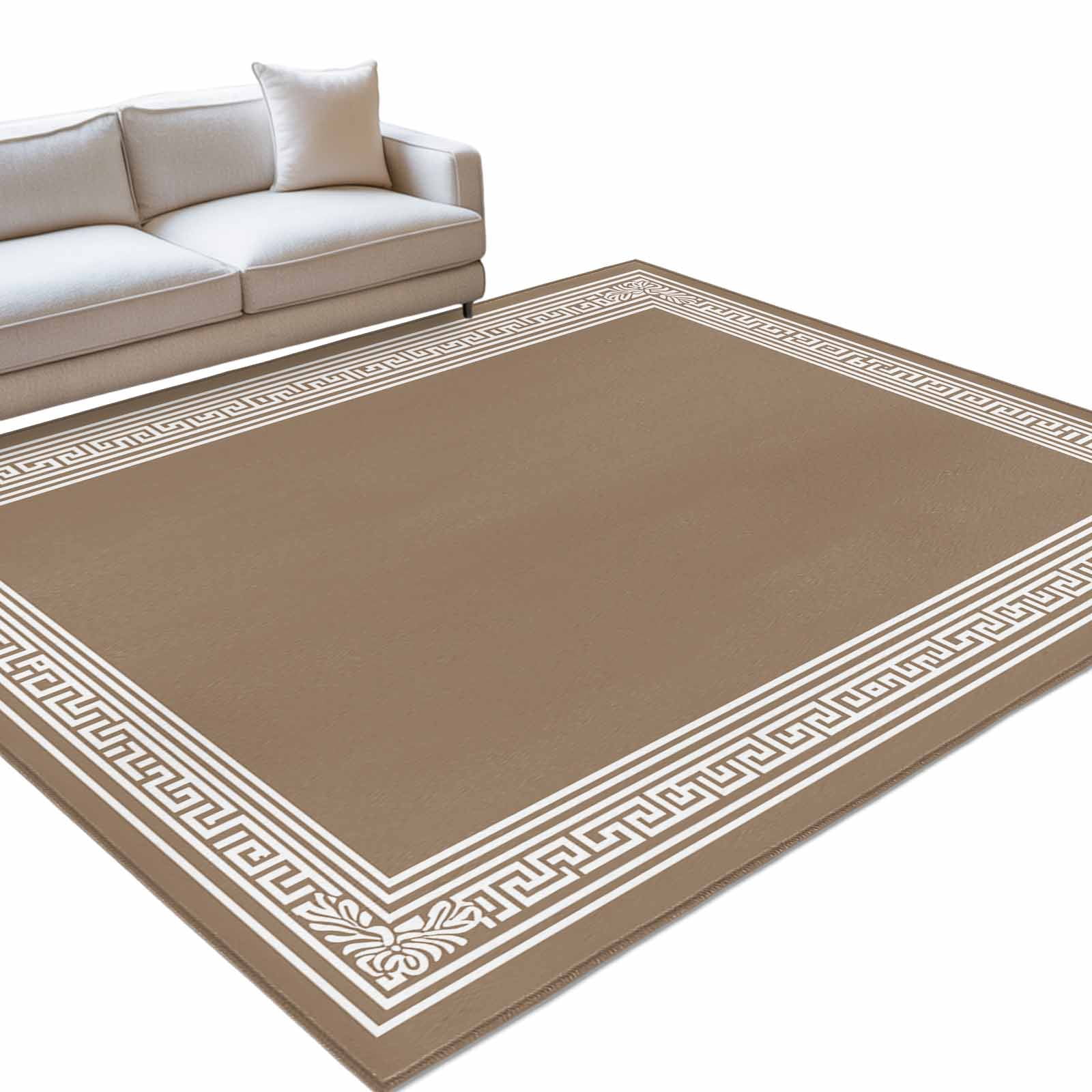 Curated visual reference: Gallery Detail: Area Rug 3X5Ft Geometric Greek Key Design Washable Area Rugs