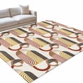 Area Rug 3x5ft Mid Century Abstract Washable Area Rugs for Living Room ...
