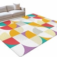 thumbnail image 1 of Area Rug 3x5ft Modern Geometric Washable Area Rugs for Living Room Abstract Mid Century Non Slip Floor Carpet Mat for Kitchen Entryway Bathroom Office Home Decor, 1 of 8