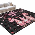 Area Rug 3x5ft, Pink Dwarf Balloons Love Hearts Washable Rugs for ...