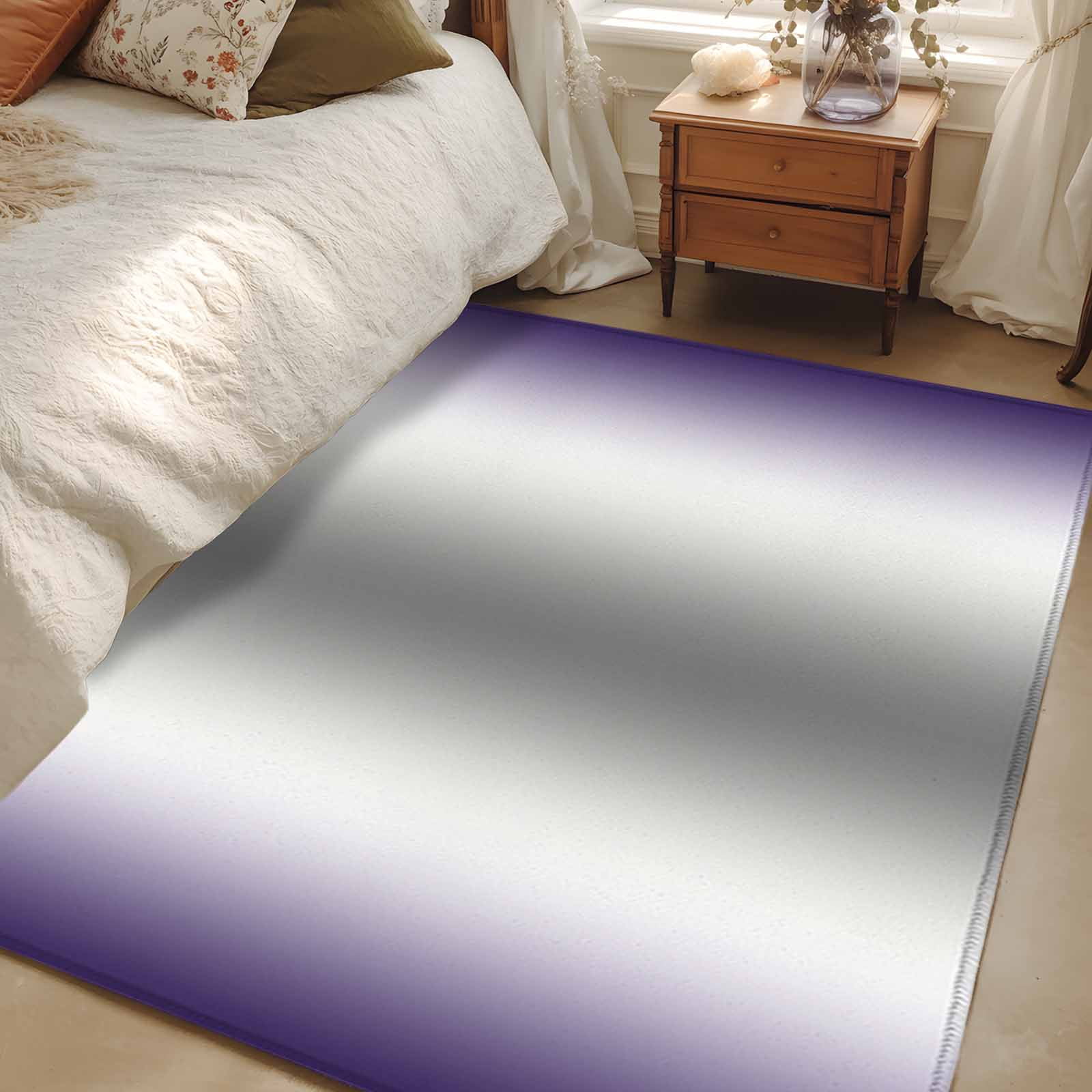 Area Rug 3x5ft Purple Grey Carpets Indoor Floor Area Mat Washable ...