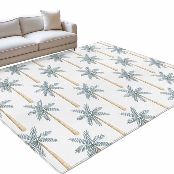Palm Tree Rug Area Rug 3x5ft, Summer Palm Trees Washable Rugs for Living Room Bedroom ...