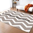 thumbnail image 1 of Area Rug 4'x6' Beige Ripple Stripes Texture Washable Area Rugs Non Shedding Floor Carpet Rubber Backing Non-Slip Indoor Mats for Living Room Bedroom Kitchen, 1 of 8
