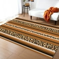 thumbnail image 1 of Area Rug 4'x6' Mexican Striped Leopard Print Brown Washable Area Rugs Non Shedding Floor Carpet Rubber Backing Non-Slip Indoor Mats for Living Room Bedroom Kitchen, 1 of 8