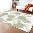 thumbnail image 1 of Area Rug 4'x6' Sage Green Geometric Texture Washable Area Rugs Non Shedding Floor Carpet Rubber Backing Non-Slip Indoor Mats for Living Room Bedroom Kitchen, 1 of 1