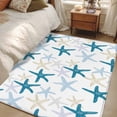 thumbnail image 1 of Area Rug 48×72in, Abstract Summer Sea Star Floor Carpet Living Room Rug, Blue Yellow Purple Stars Non-Slip Welcome Mat Indoor Rugs for Bedroom Dining Room, 1 of 9